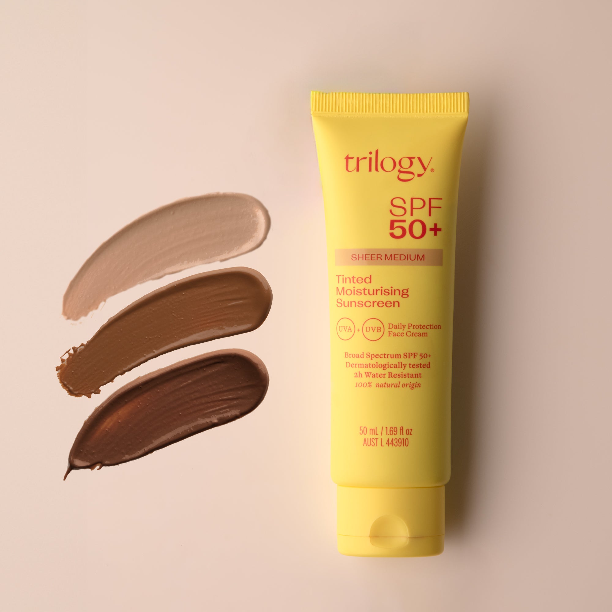 SPF 50+ Sheer Tinted Moisturising Sunscreen, 50mL