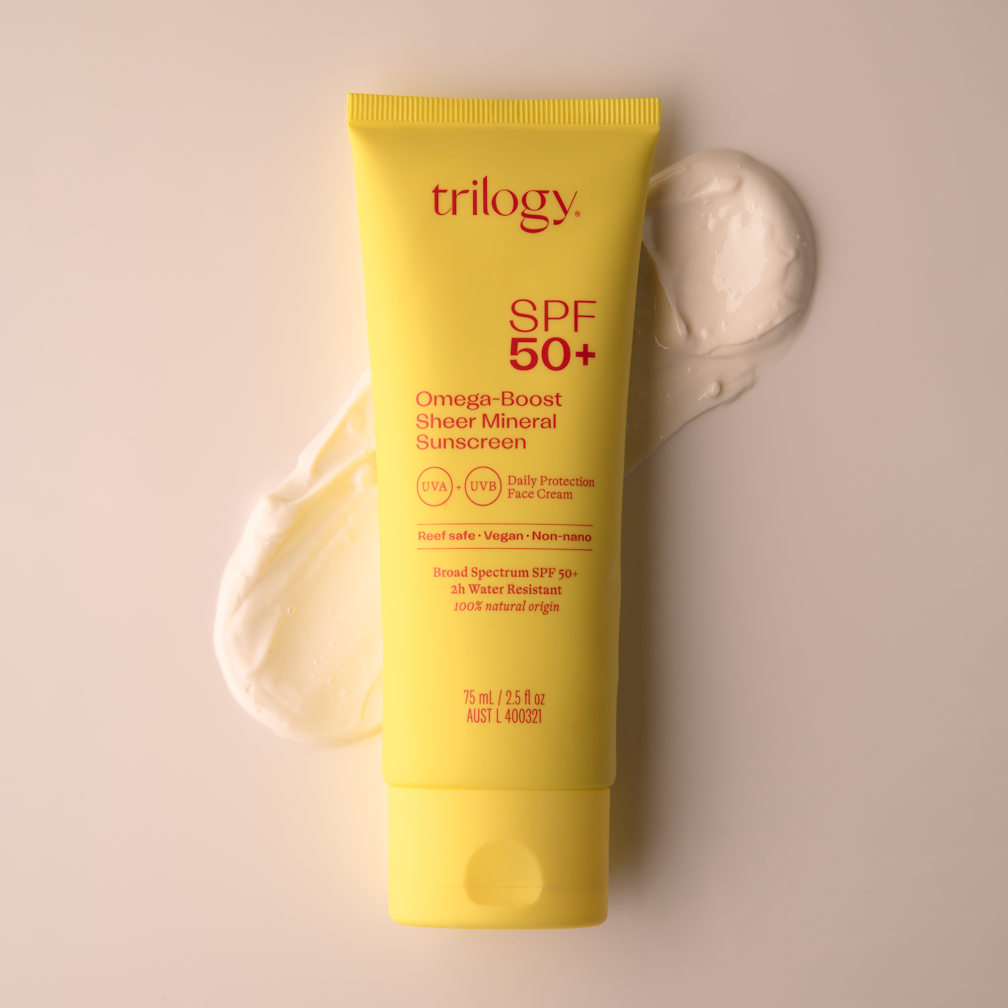 SPF 50+ Omega-Boost Sheer Mineral Sunscreen, 75mL